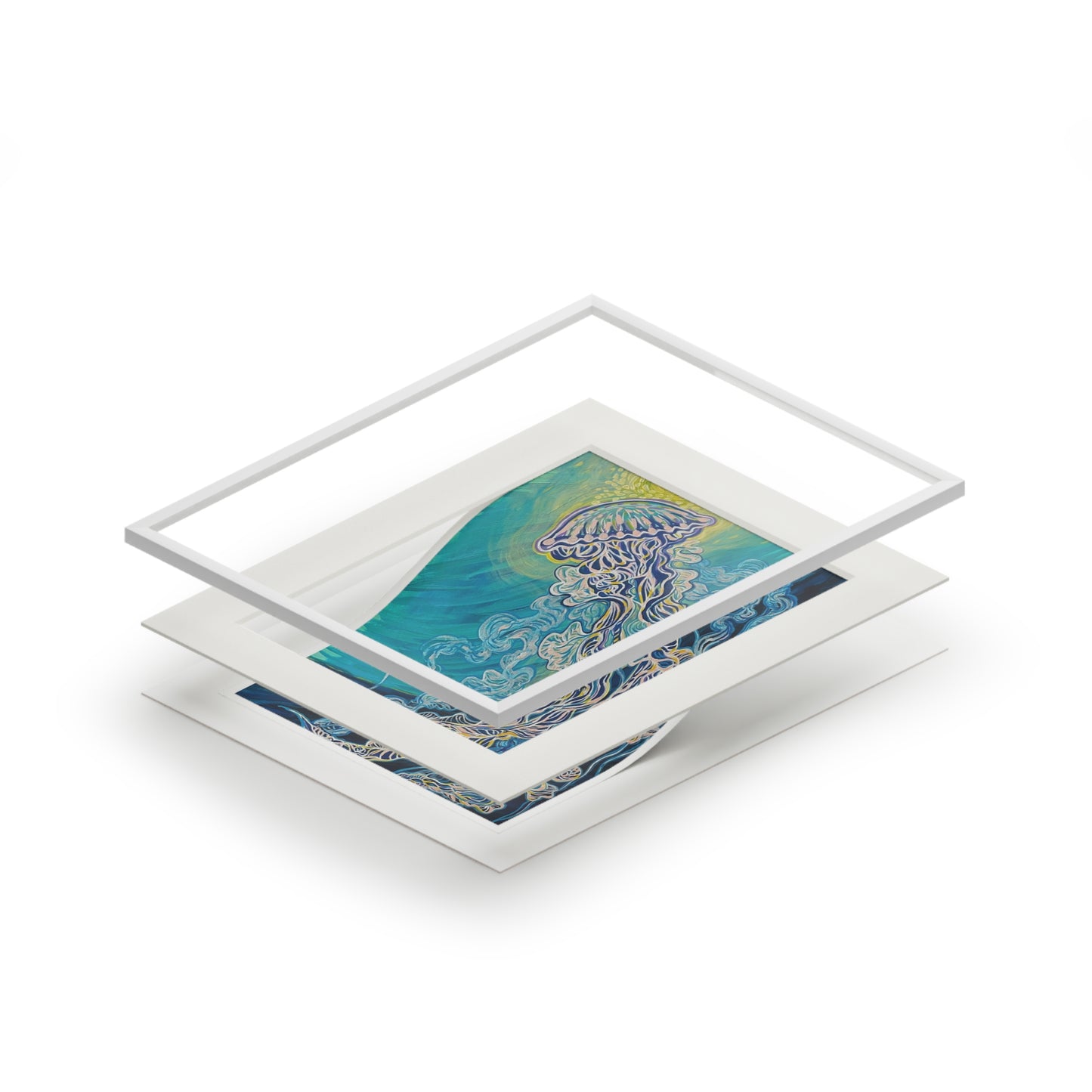 Jellyfish Joy Fine Art Matted Giclée Print