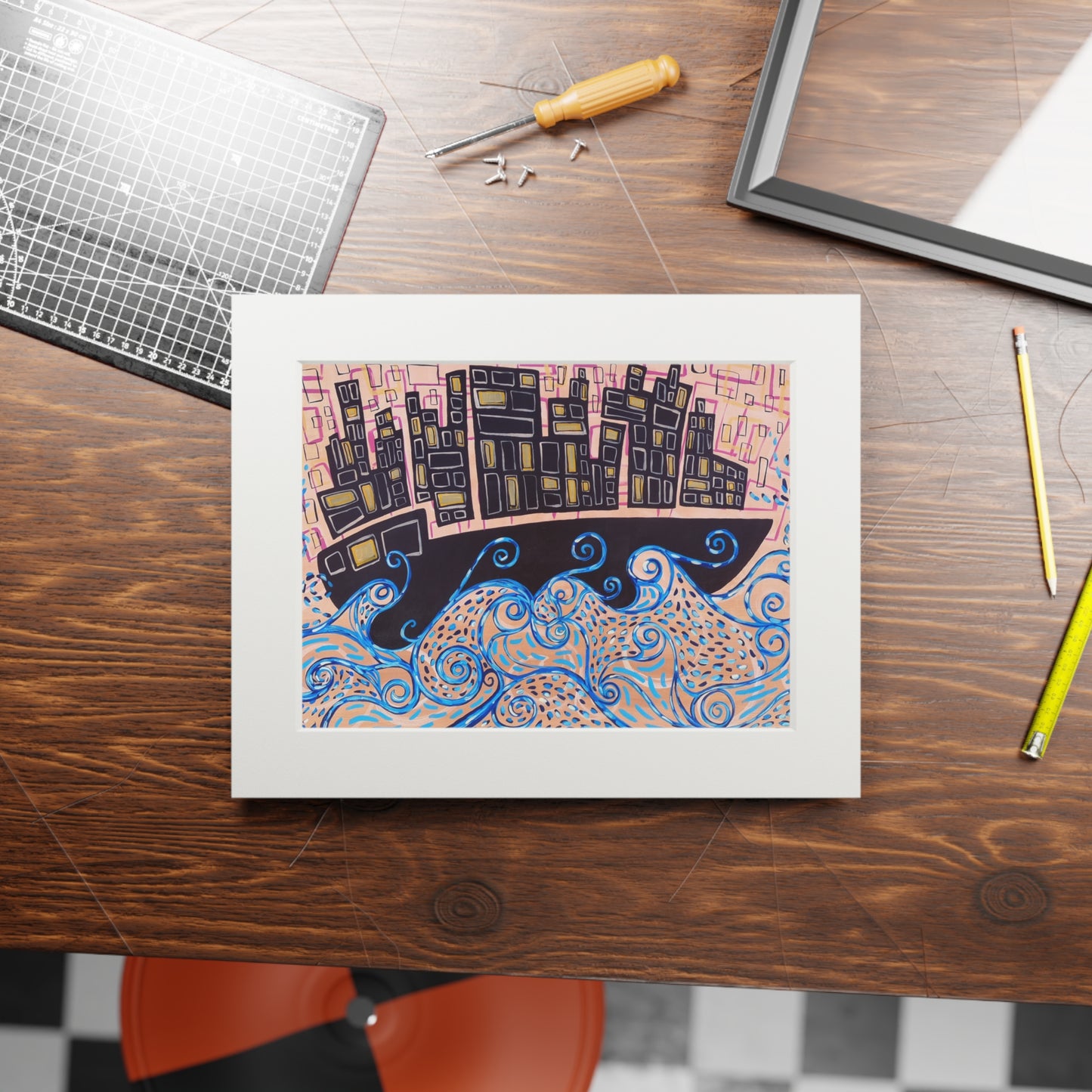 Dream Ship Fine Art Matted Giclée Print
