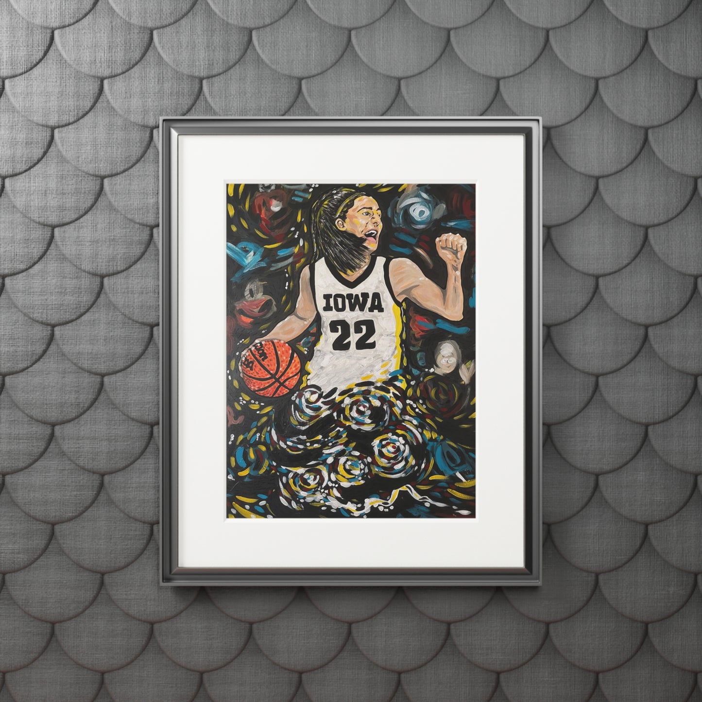 Athlete Series: Caitlin Clark #22 Fine Art Matted Giclée Print