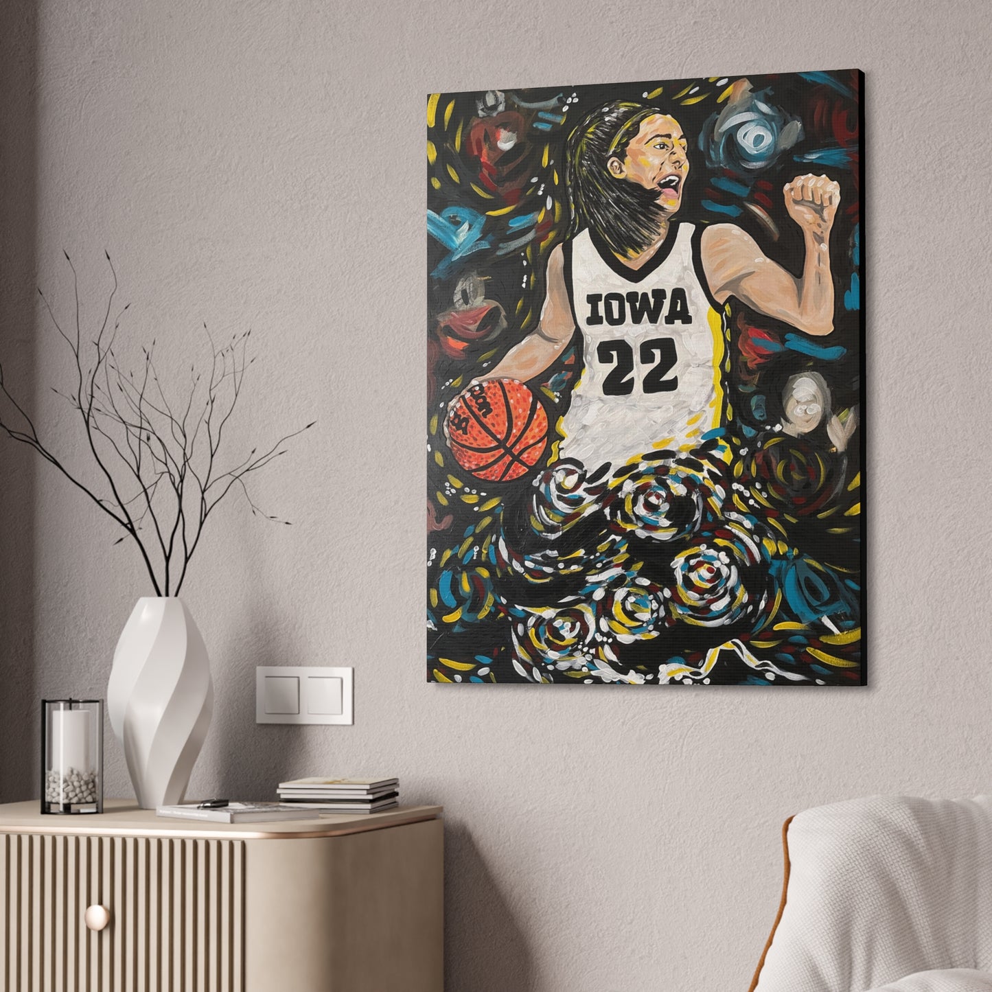 Athlete Series: Caitlin Clark #22 AoB Premium 1.5" Gallery Canvas
