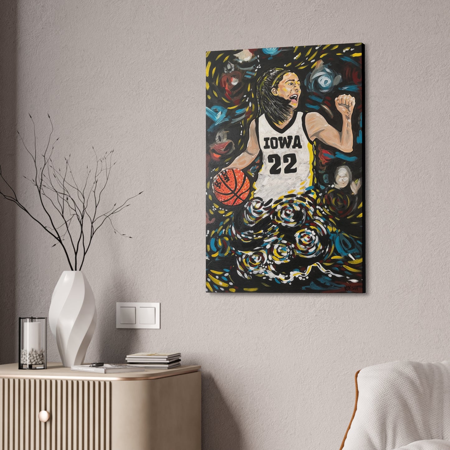 Athlete Series: Caitlin Clark #22 AoB Premium 1.5" Gallery Canvas