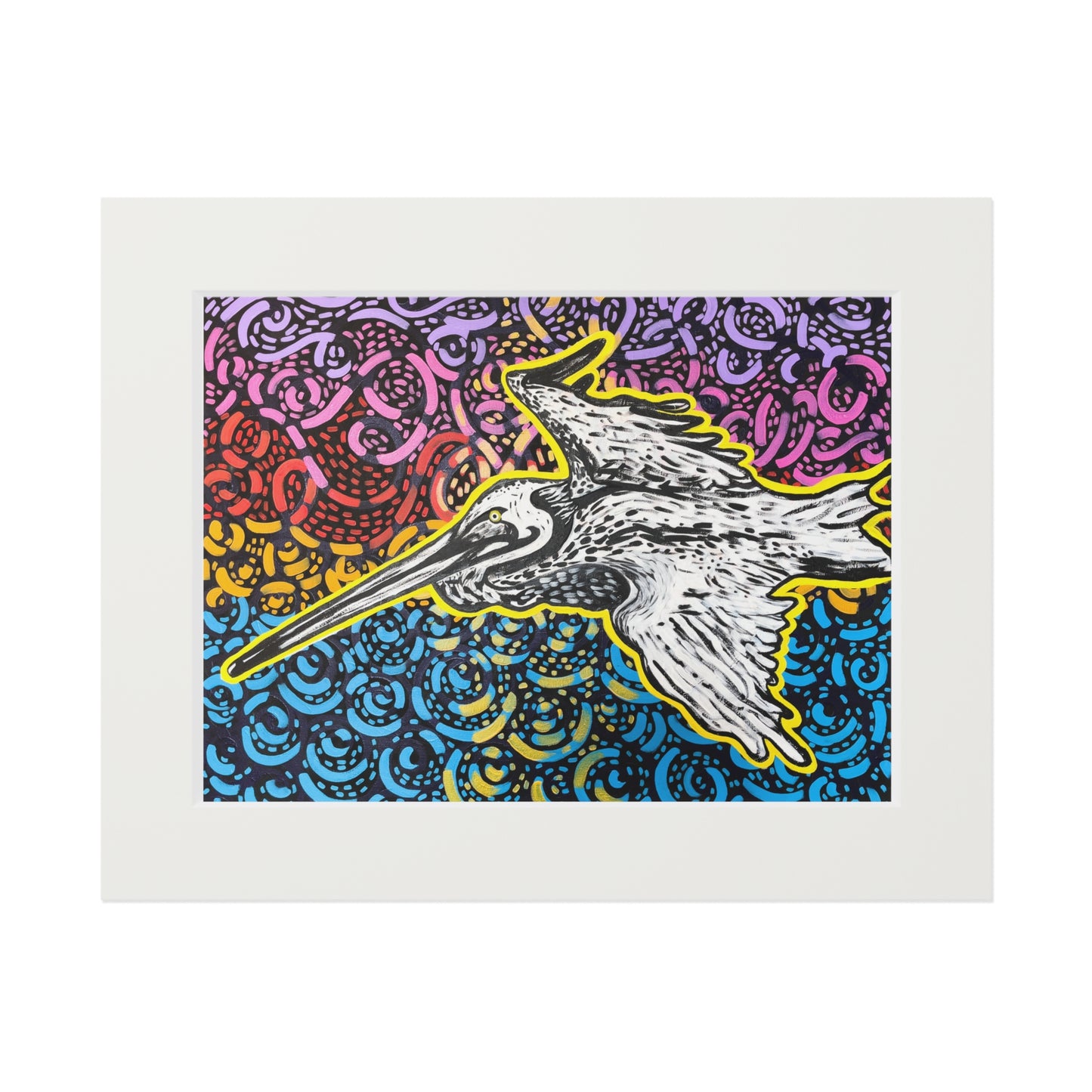 Big Ass Bird Fine Art Matted Giclée Print