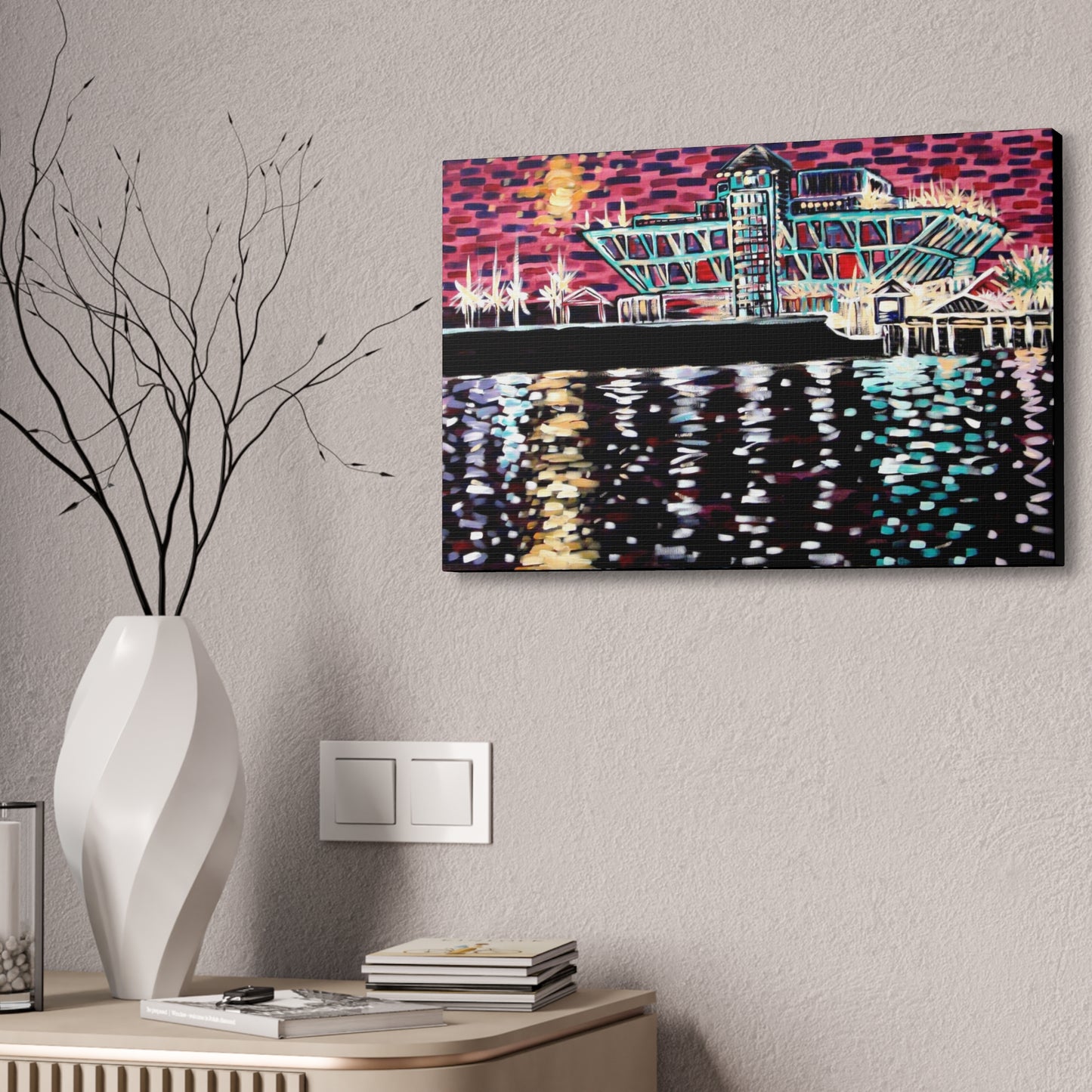 "Vintage St. Pete Pier" from the Coastal Bold Collection Premium 1.5" Gallery Canvas