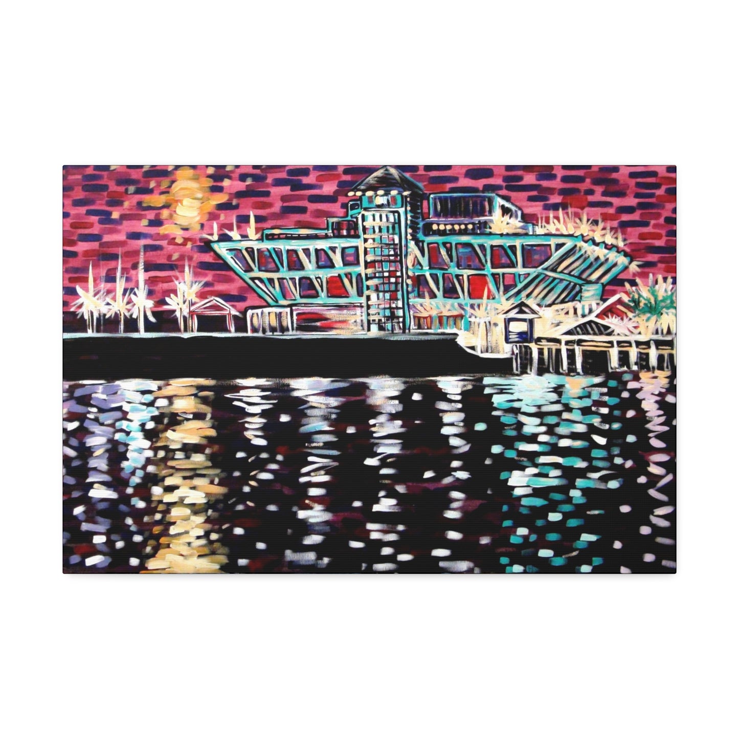 "Vintage St. Pete Pier" from the Coastal Bold Collection Premium 1.5" Gallery Canvas