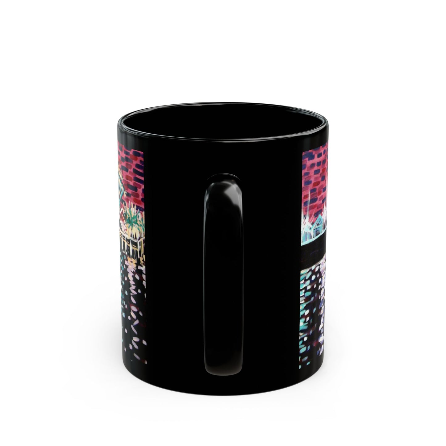 Vintage St. Pete Pier Black Mug