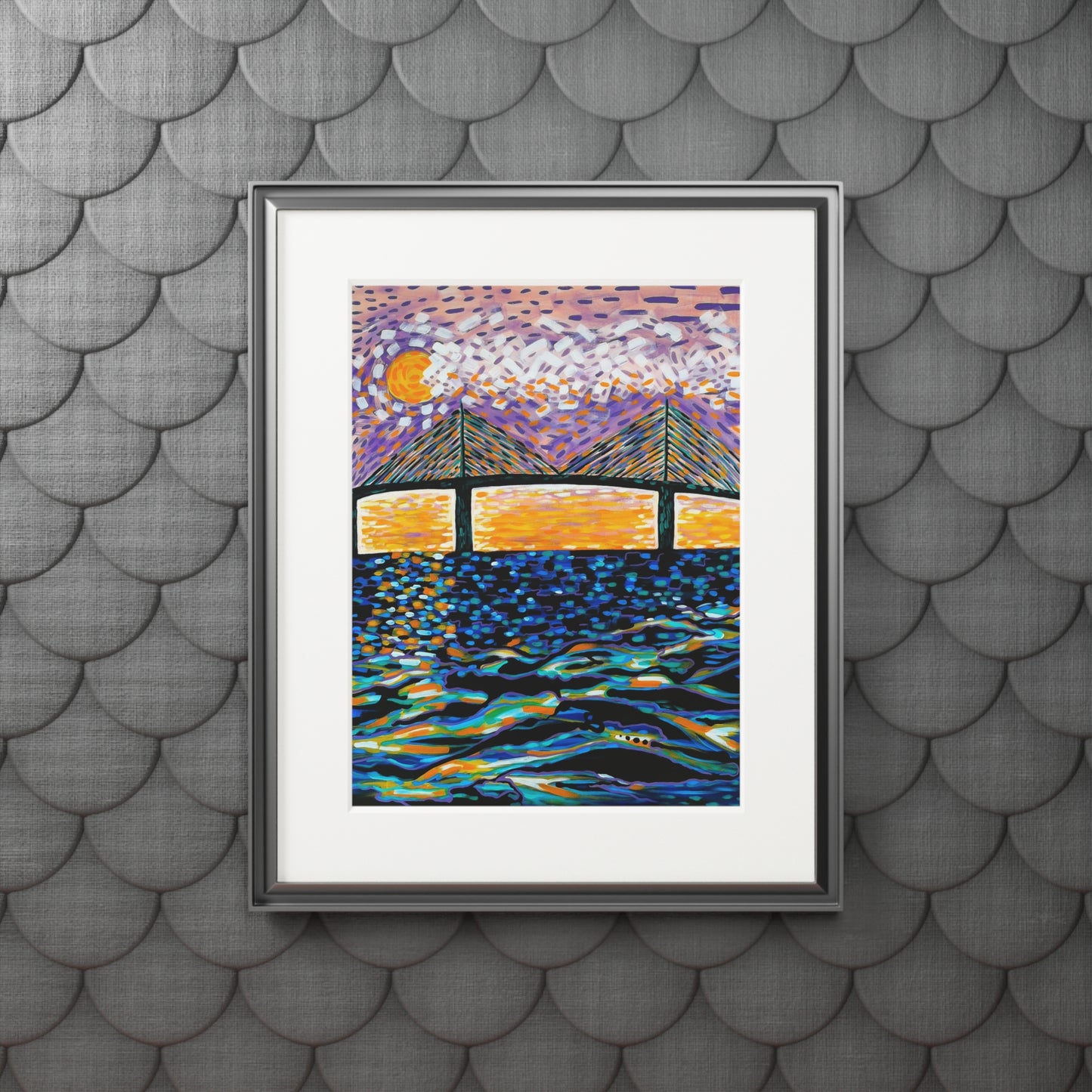 Sunshine Skyway Fine Art Matted Giclée Print