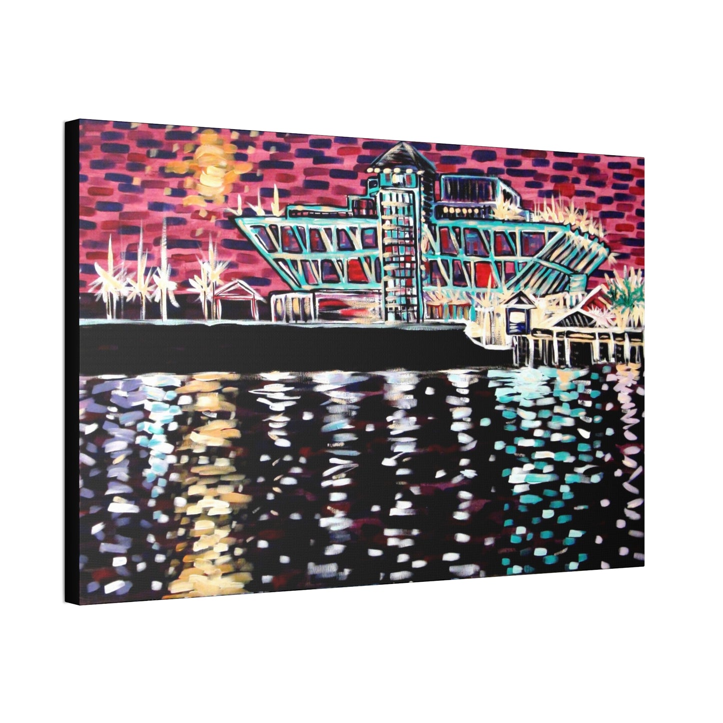 "Vintage St. Pete Pier" from the Coastal Bold Collection Premium 1.5" Gallery Canvas