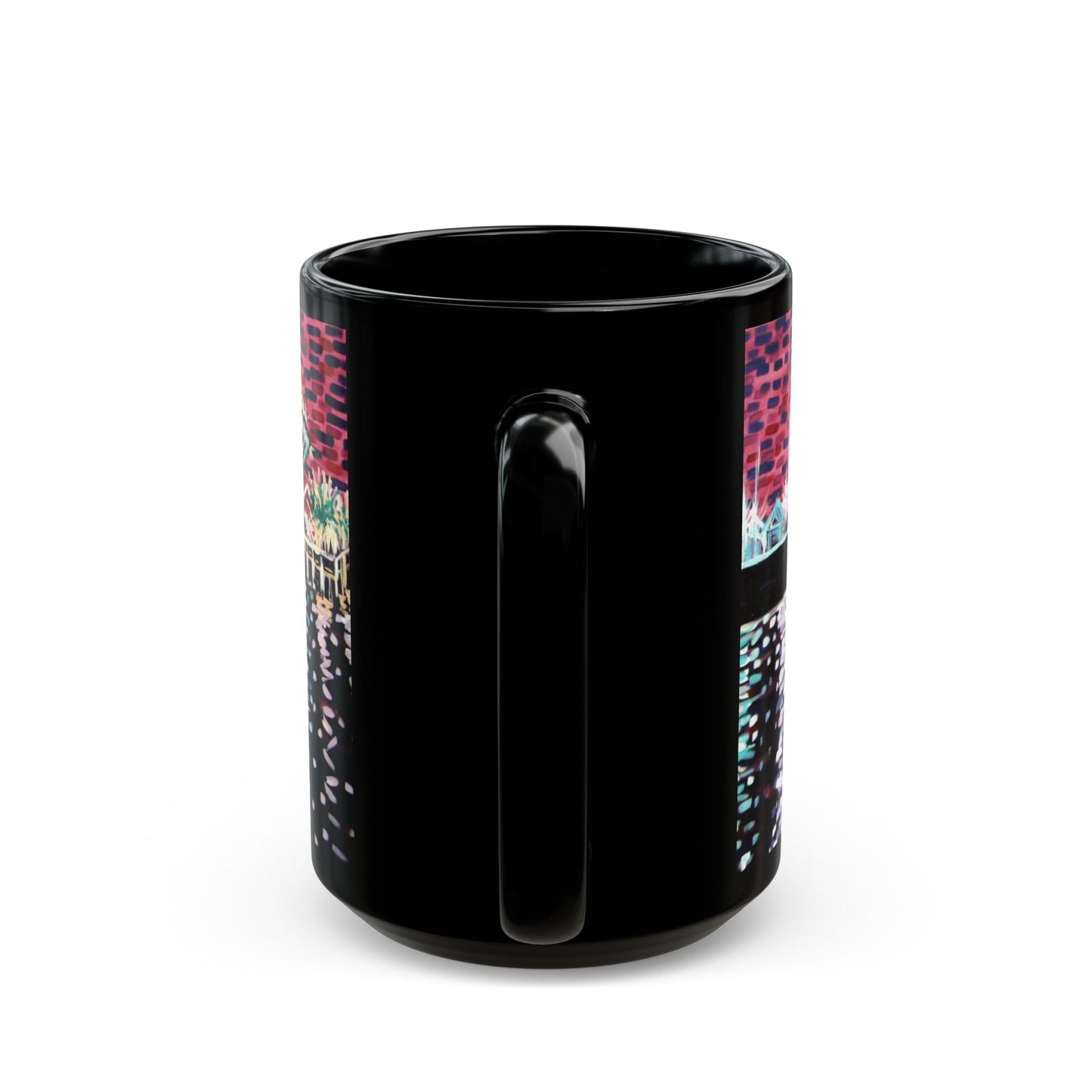 Vintage St. Pete Pier Black Mug
