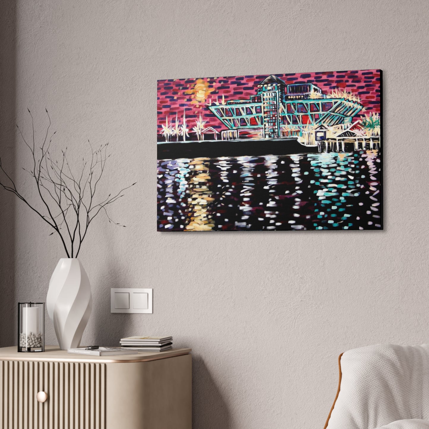 "Vintage St. Pete Pier" from the Coastal Bold Collection Premium 1.5" Gallery Canvas