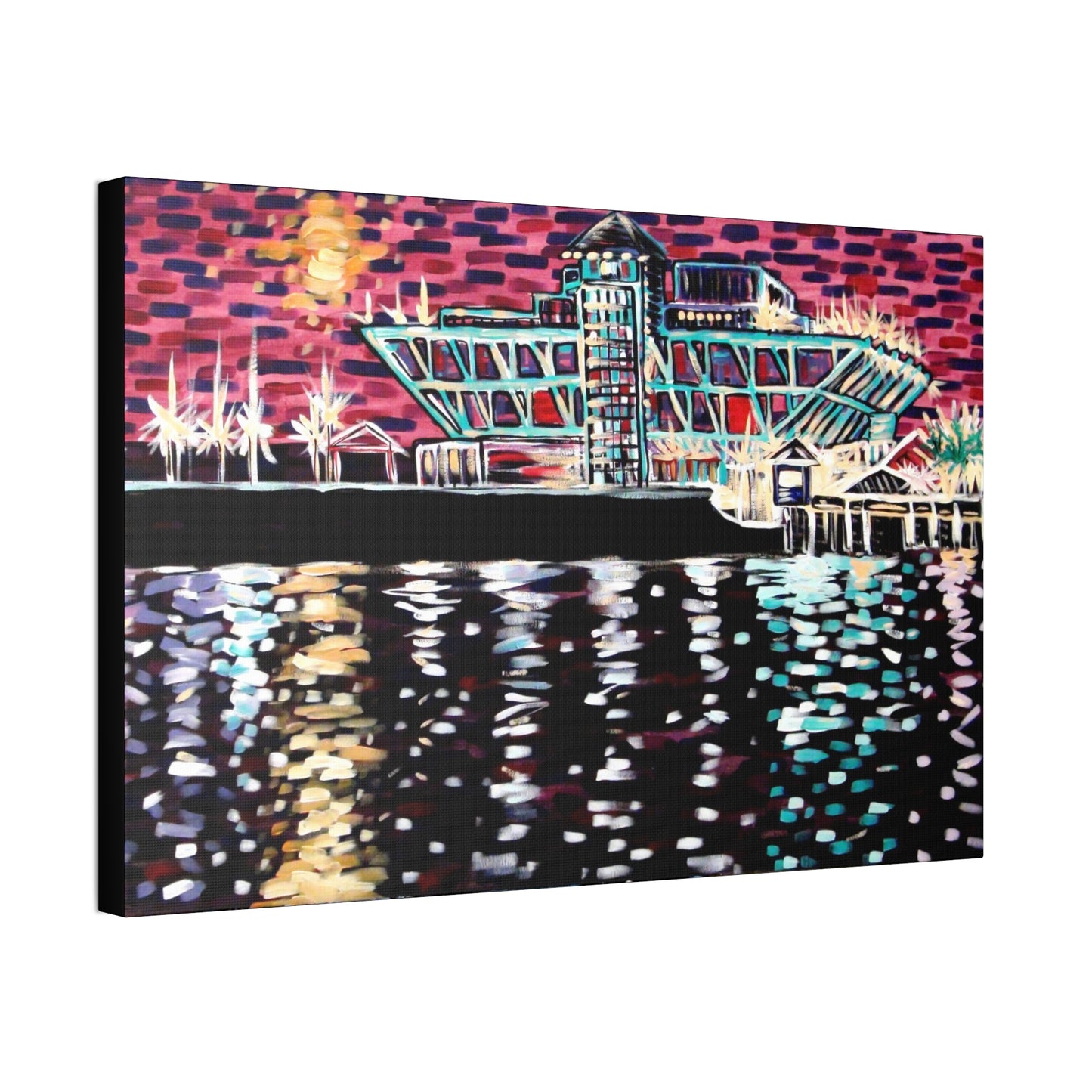 "Vintage St. Pete Pier" from the Coastal Bold Collection Premium 1.5" Gallery Canvas