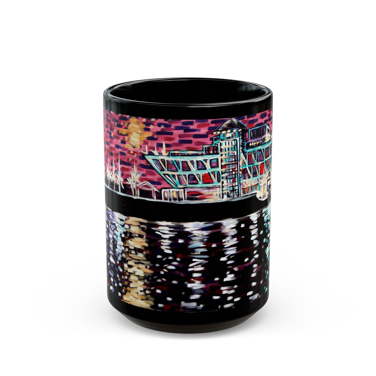 Vintage St. Pete Pier Black Mug