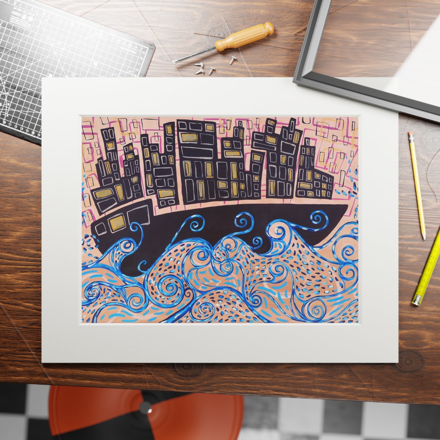 Dream Ship Fine Art Matted Giclée Print