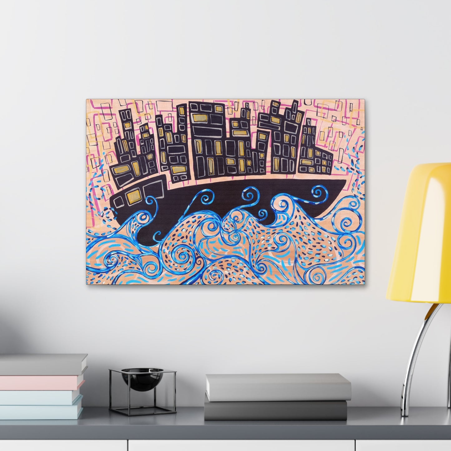 "Dream Ship" from the Coastal Bold Collection Premium 1.5" Gallery Canvas