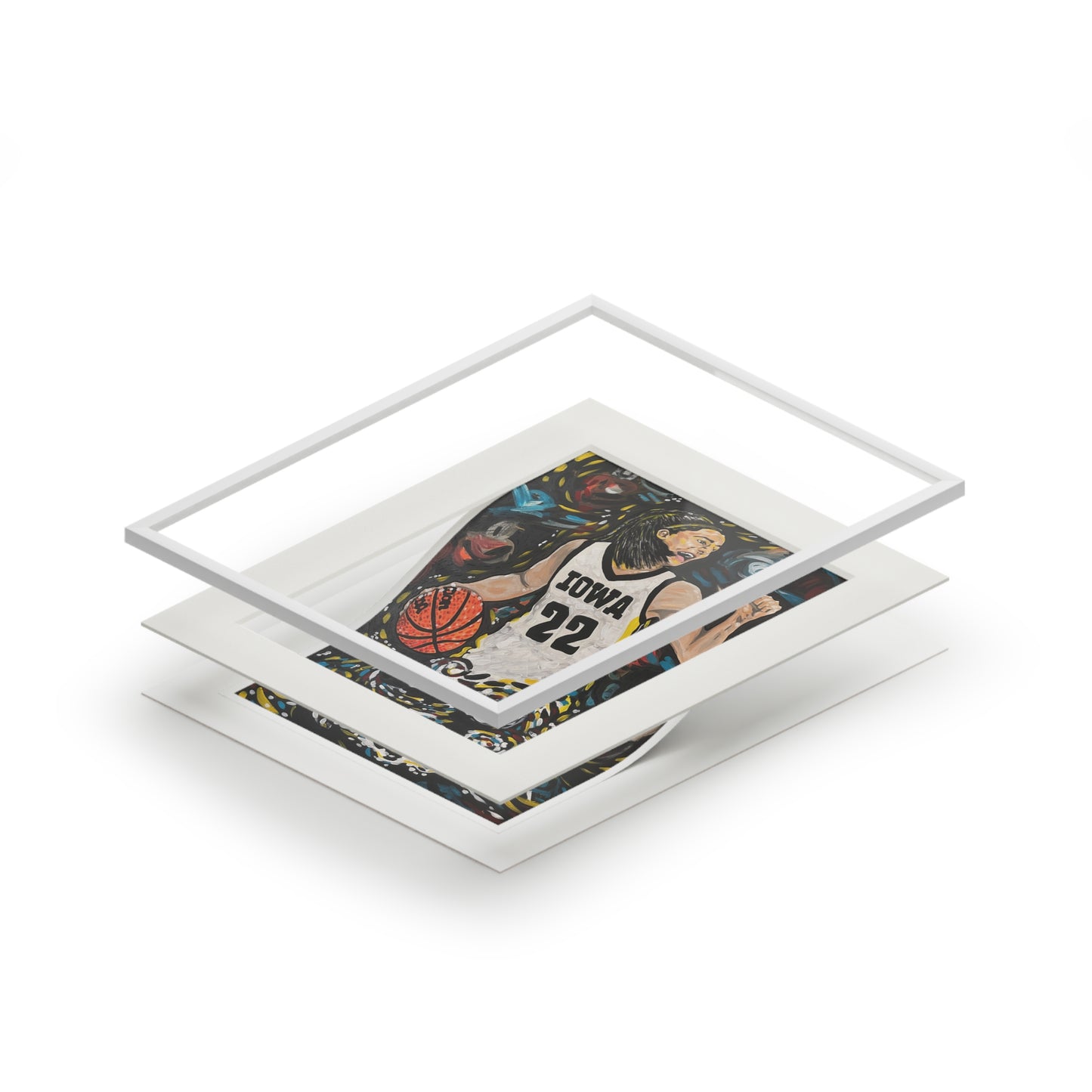 Athlete Series: Caitlin Clark #22 Fine Art Matted Giclée Print
