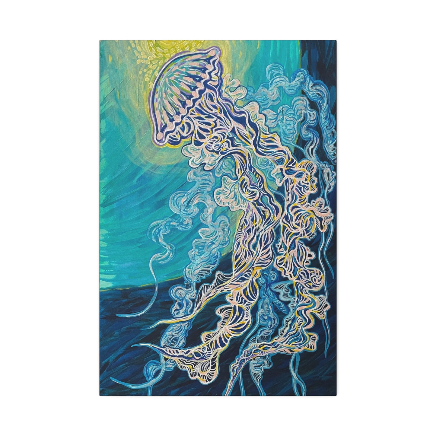 "Jellyfish Joy" from the Coastal Bold Collection Premium 1.5" Gallery Canvas