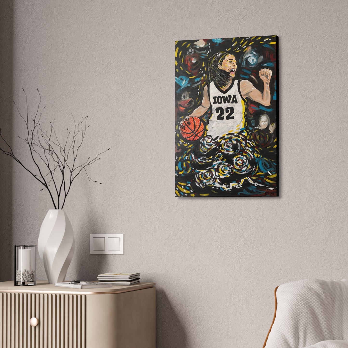 Athlete Series: Caitlin Clark #22 AoB Premium 1.5" Gallery Canvas