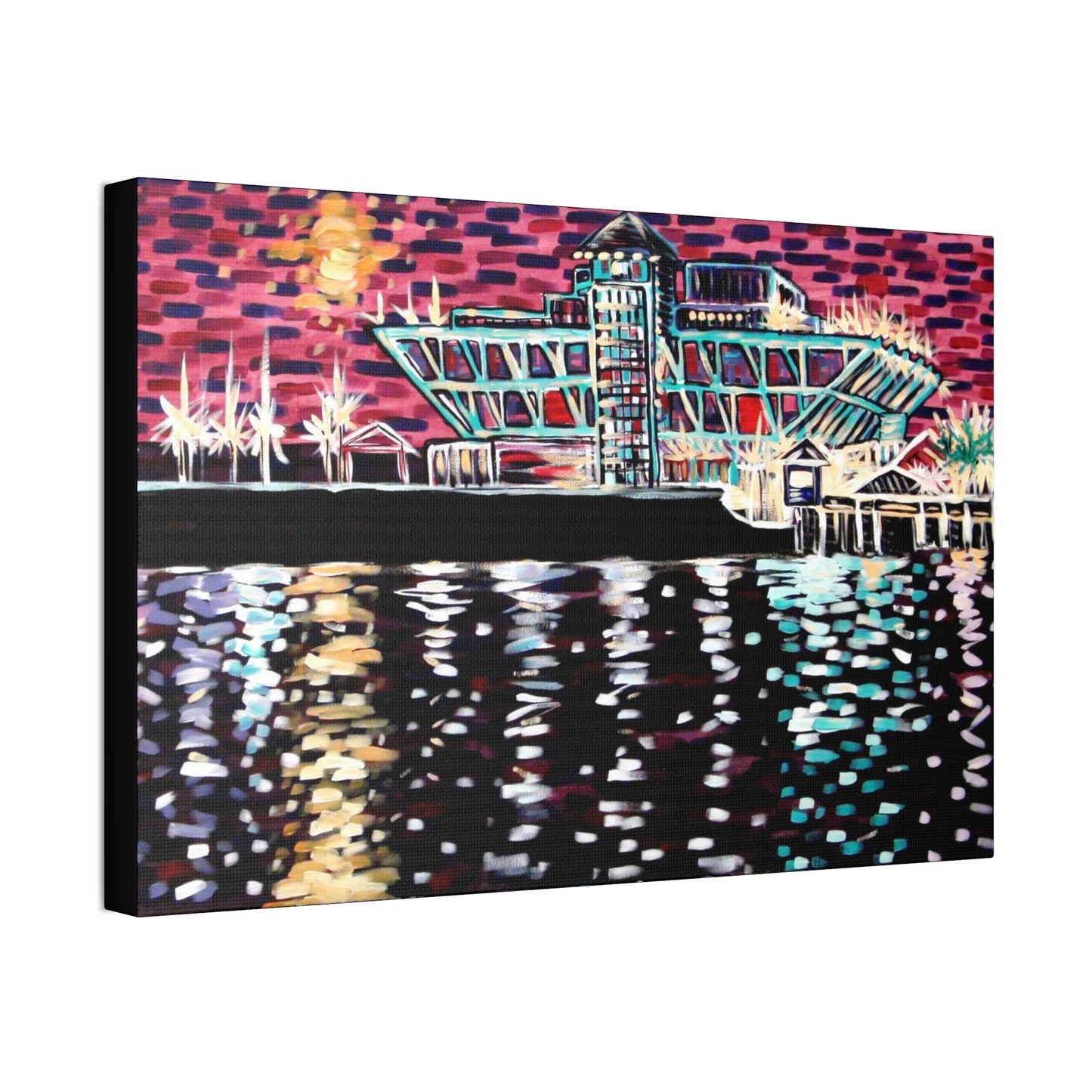 "Vintage St. Pete Pier" from the Coastal Bold Collection Premium 1.5" Gallery Canvas
