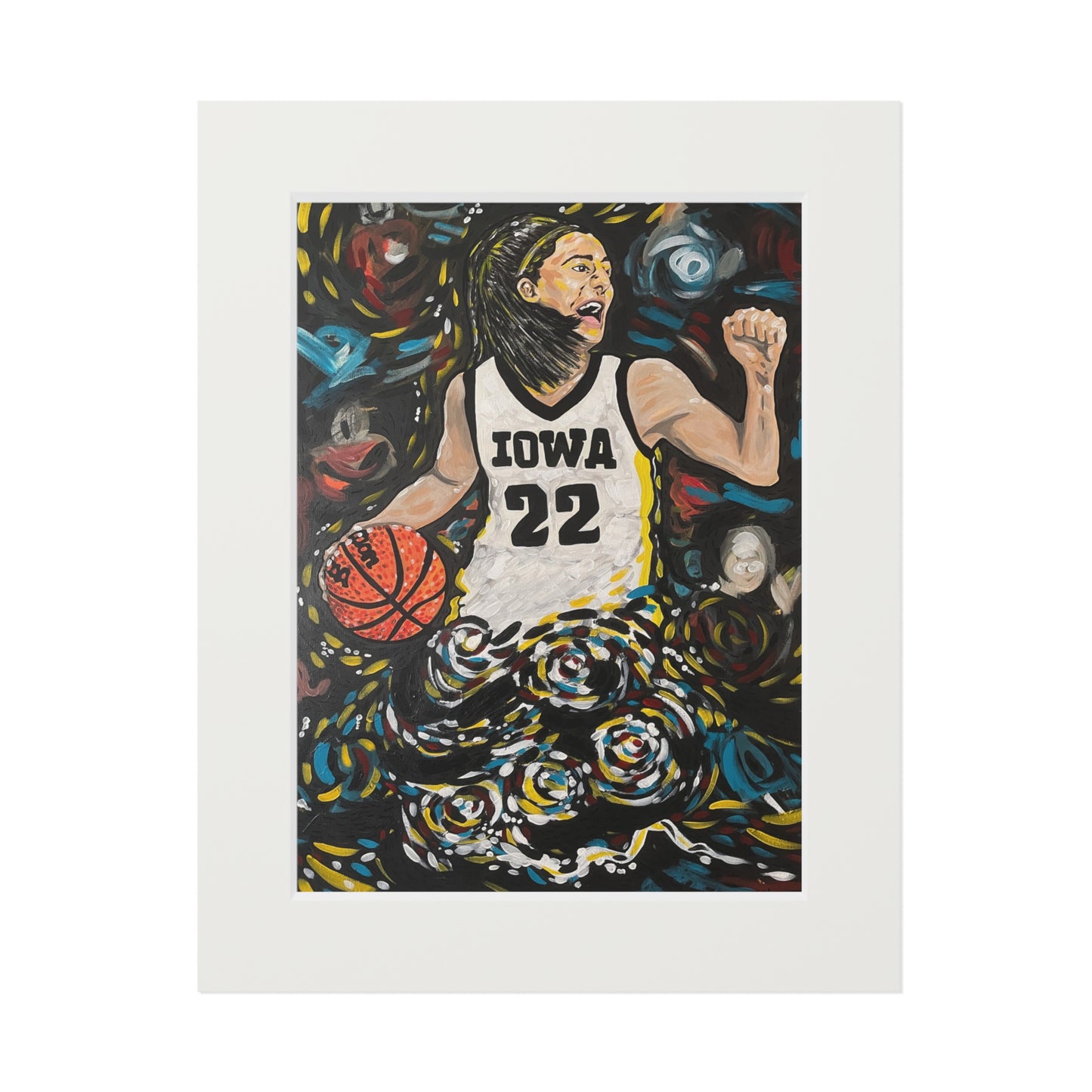 Athlete Series: Caitlin Clark #22 Fine Art Matted Giclée Print