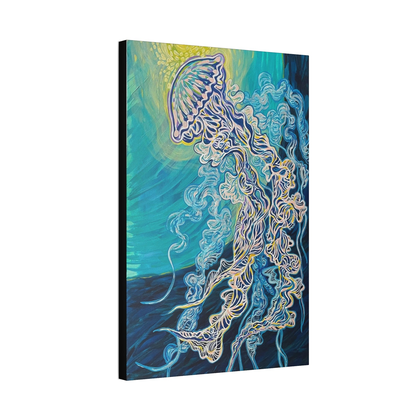 "Jellyfish Joy" from the Coastal Bold Collection Premium 1.5" Gallery Canvas