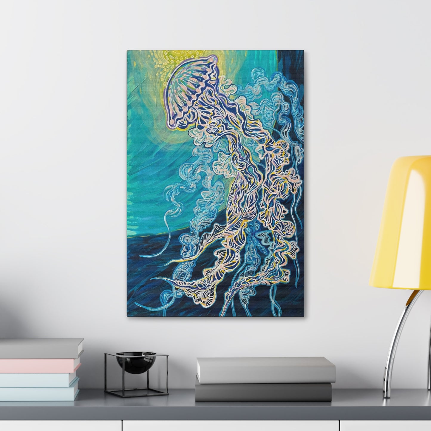 "Jellyfish Joy" from the Coastal Bold Collection Premium 1.5" Gallery Canvas