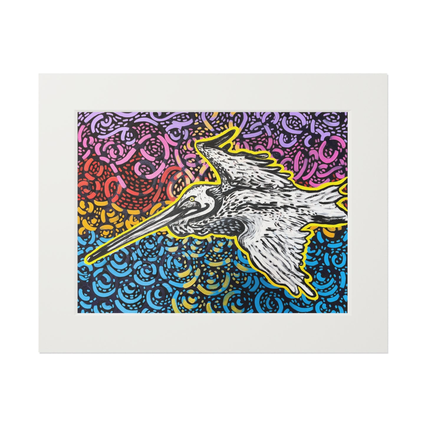 Big Ass Bird Fine Art Matted Giclée Print