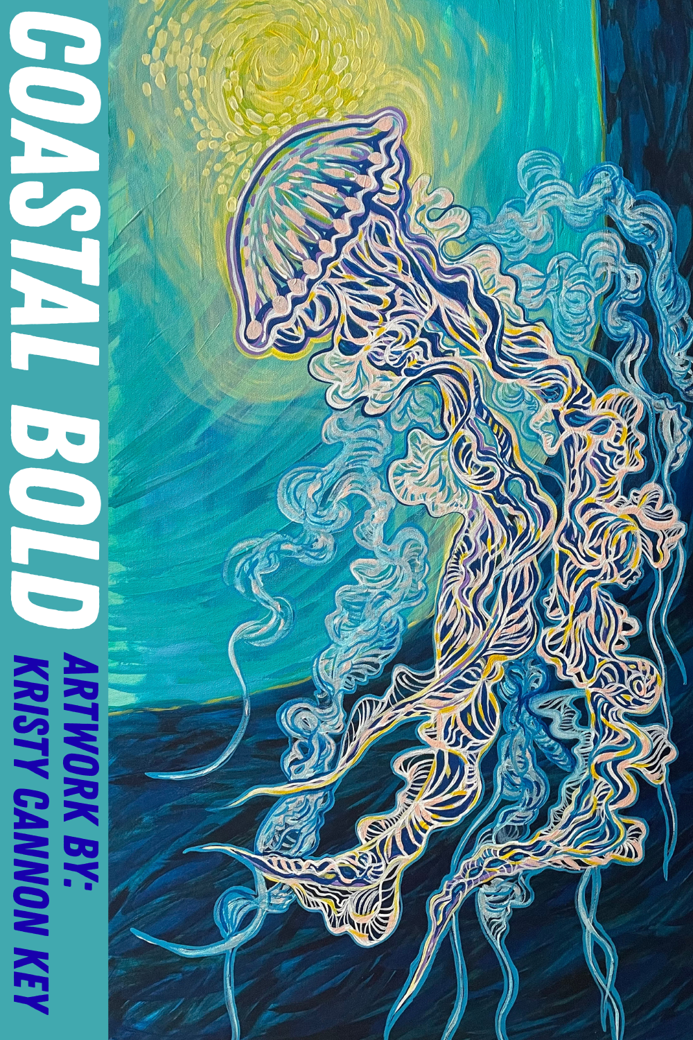 "Jellyfish Joy" from the Coastal Bold Collection Premium 1.5" Gallery Canvas