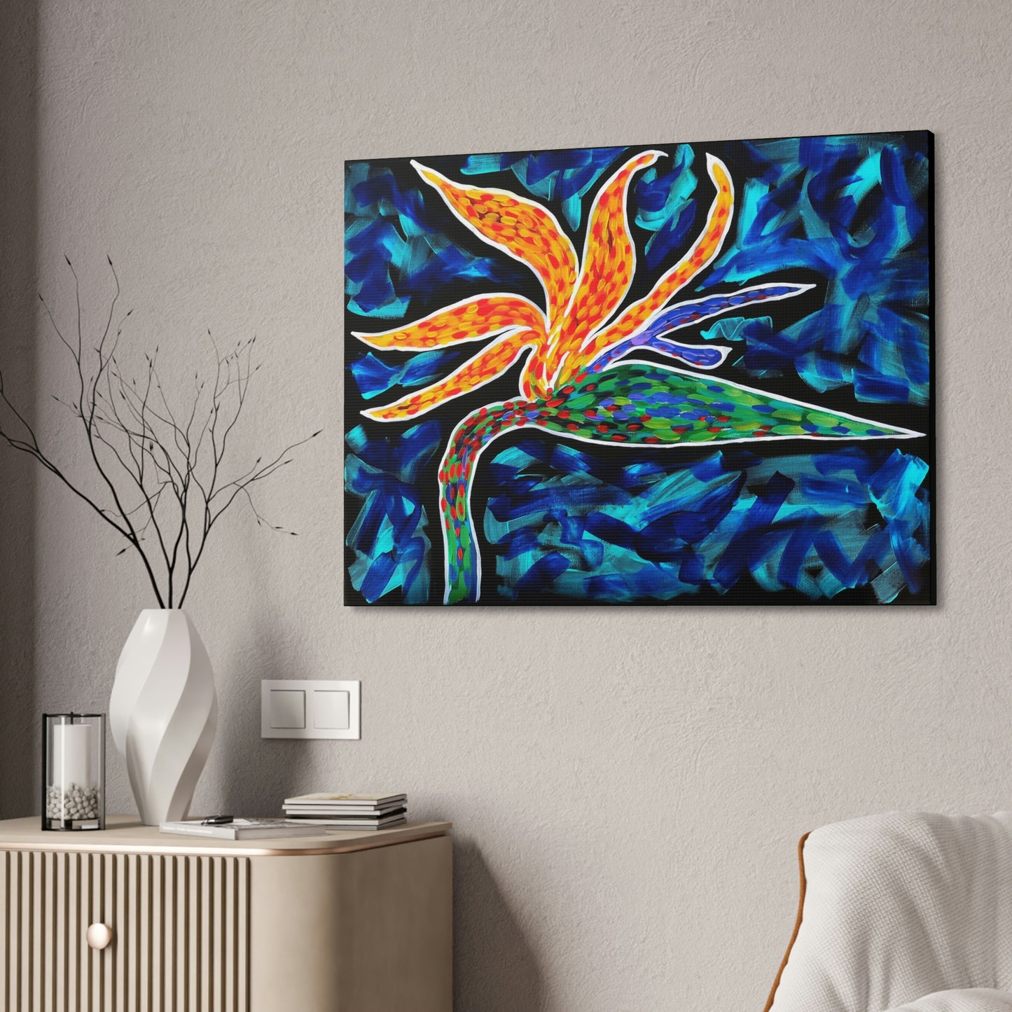 Single Bird of Paradise AoB Premium 1.5" Gallery Canvas