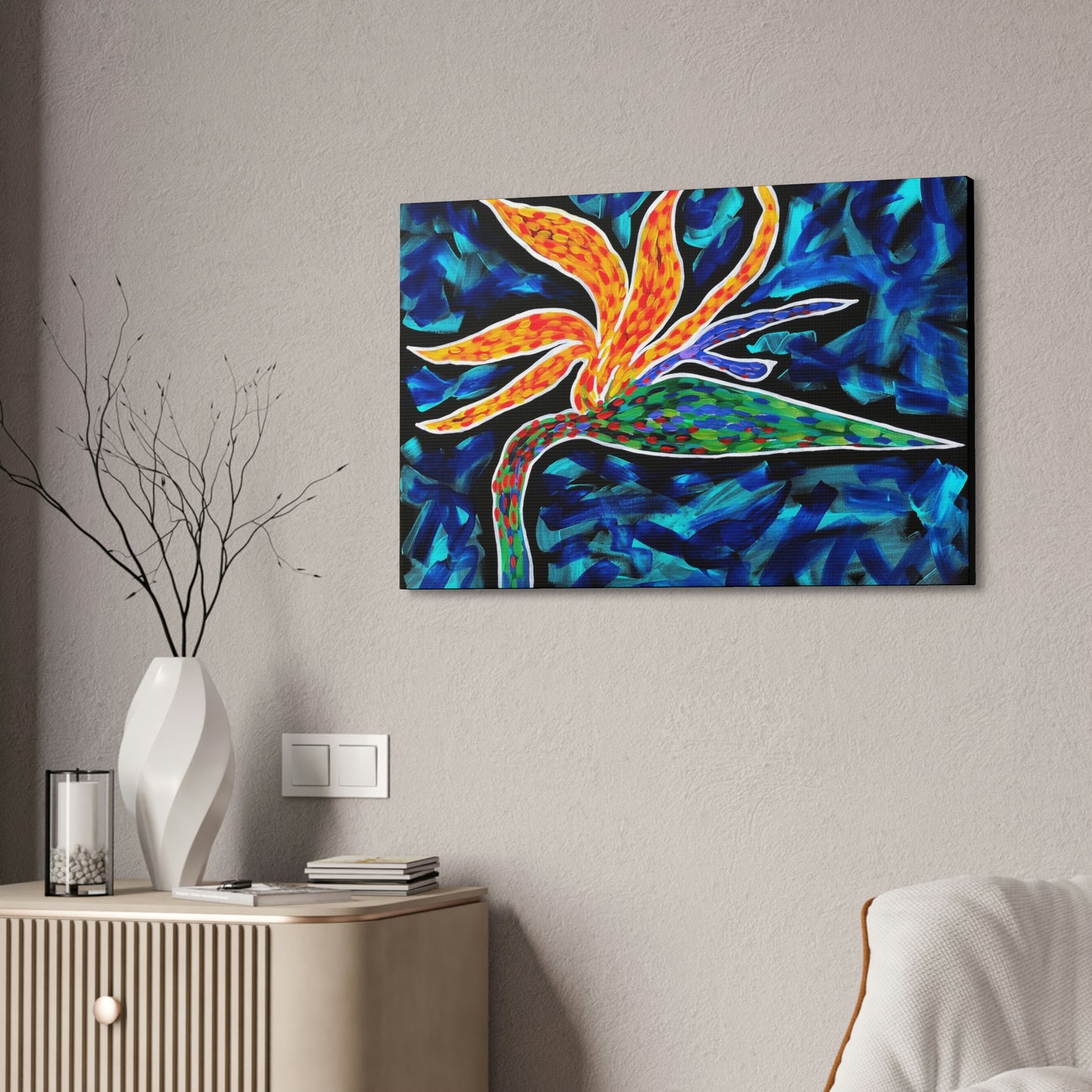 Single Bird of Paradise AoB Premium 1.5" Gallery Canvas