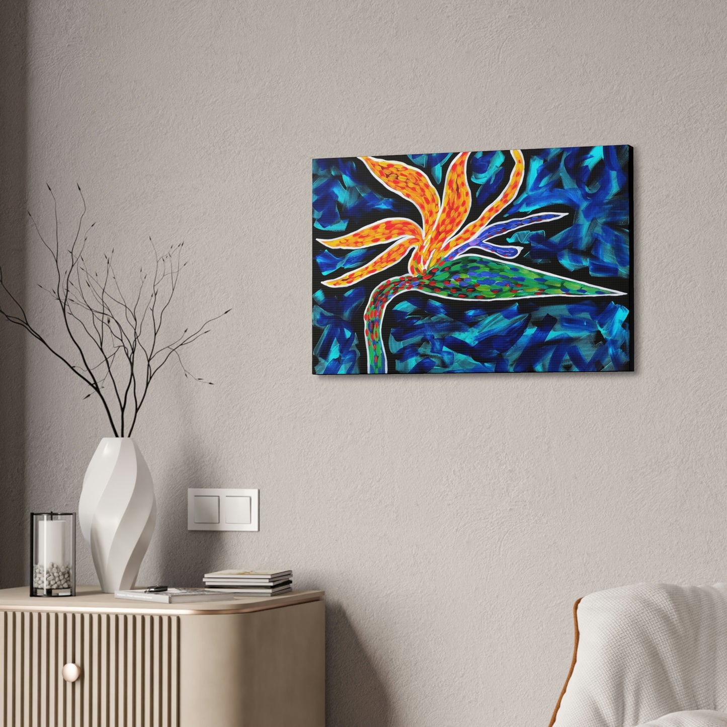 Single Bird of Paradise AoB Premium 1.5" Gallery Canvas
