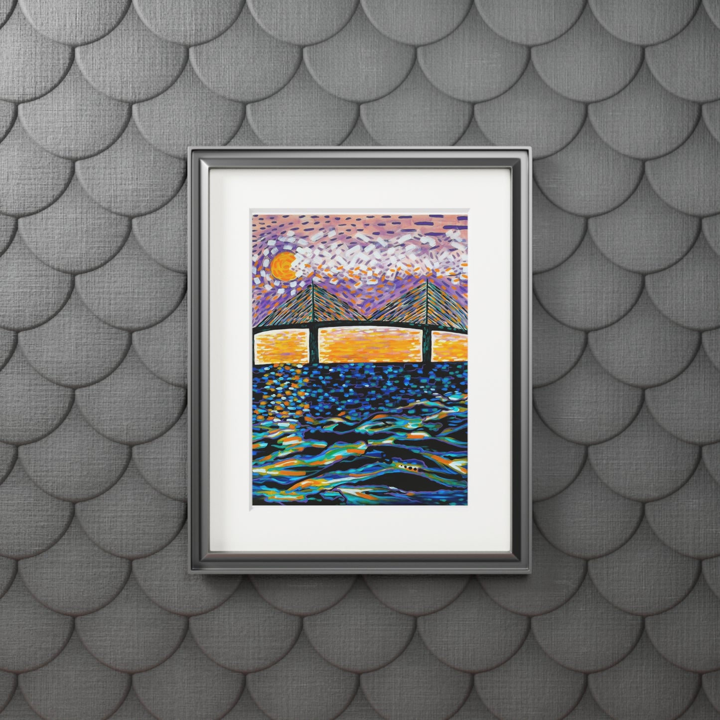 Sunshine Skyway Fine Art Matted Giclée Print