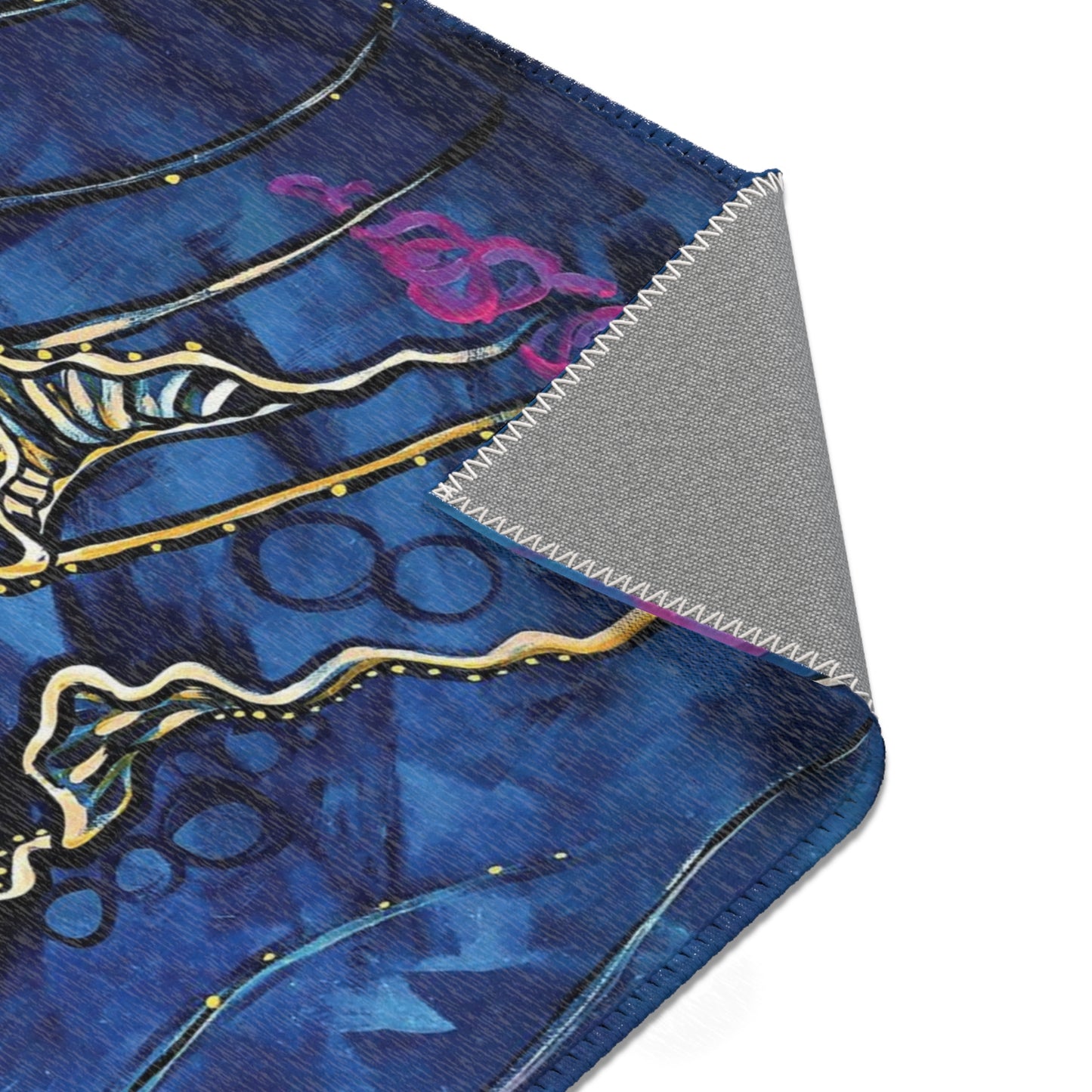 Blue Jellyfish Area Rug — Nautical Ocean Décor for Beach Houses & Bathrooms