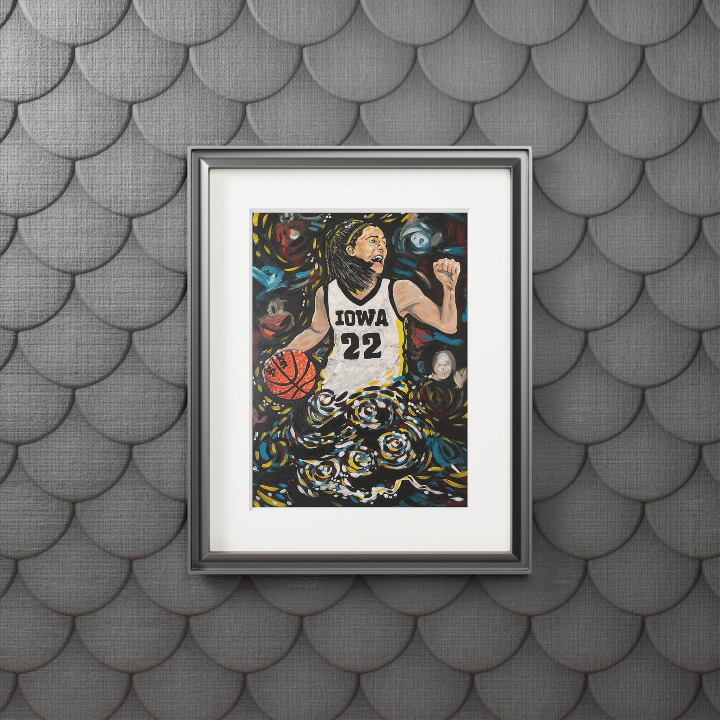 Athlete Series: Caitlin Clark #22 Fine Art Matted Giclée Print