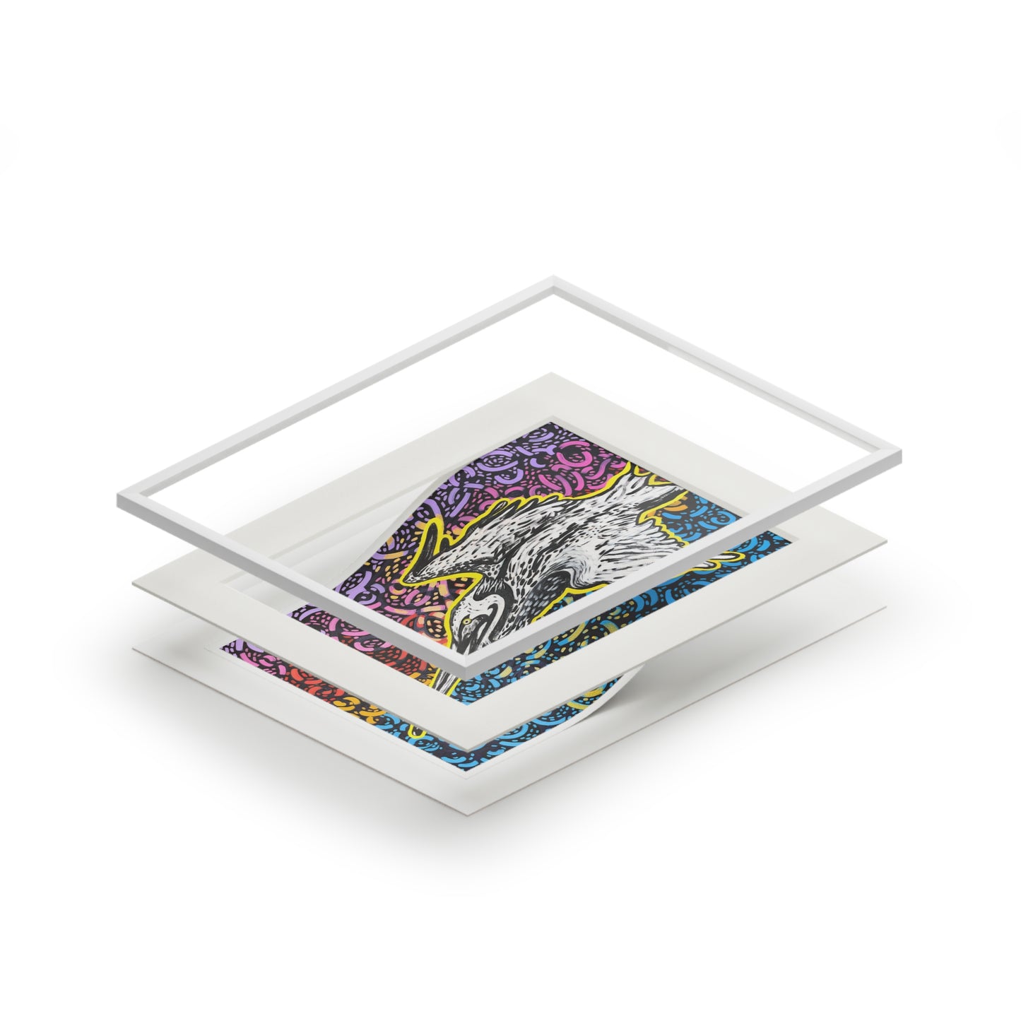 Big Ass Bird Fine Art Matted Giclée Print