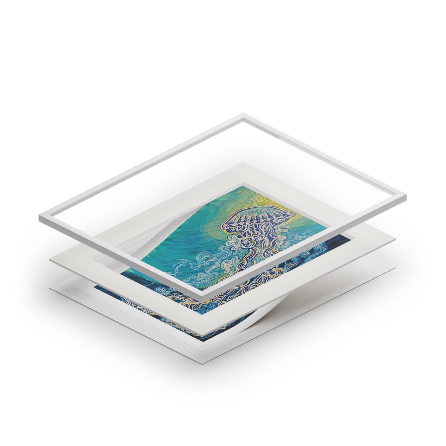Jellyfish Joy Fine Art Matted Giclée Print