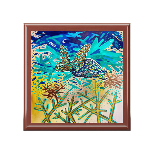 Arriving Sea Turtle Jewelry Box