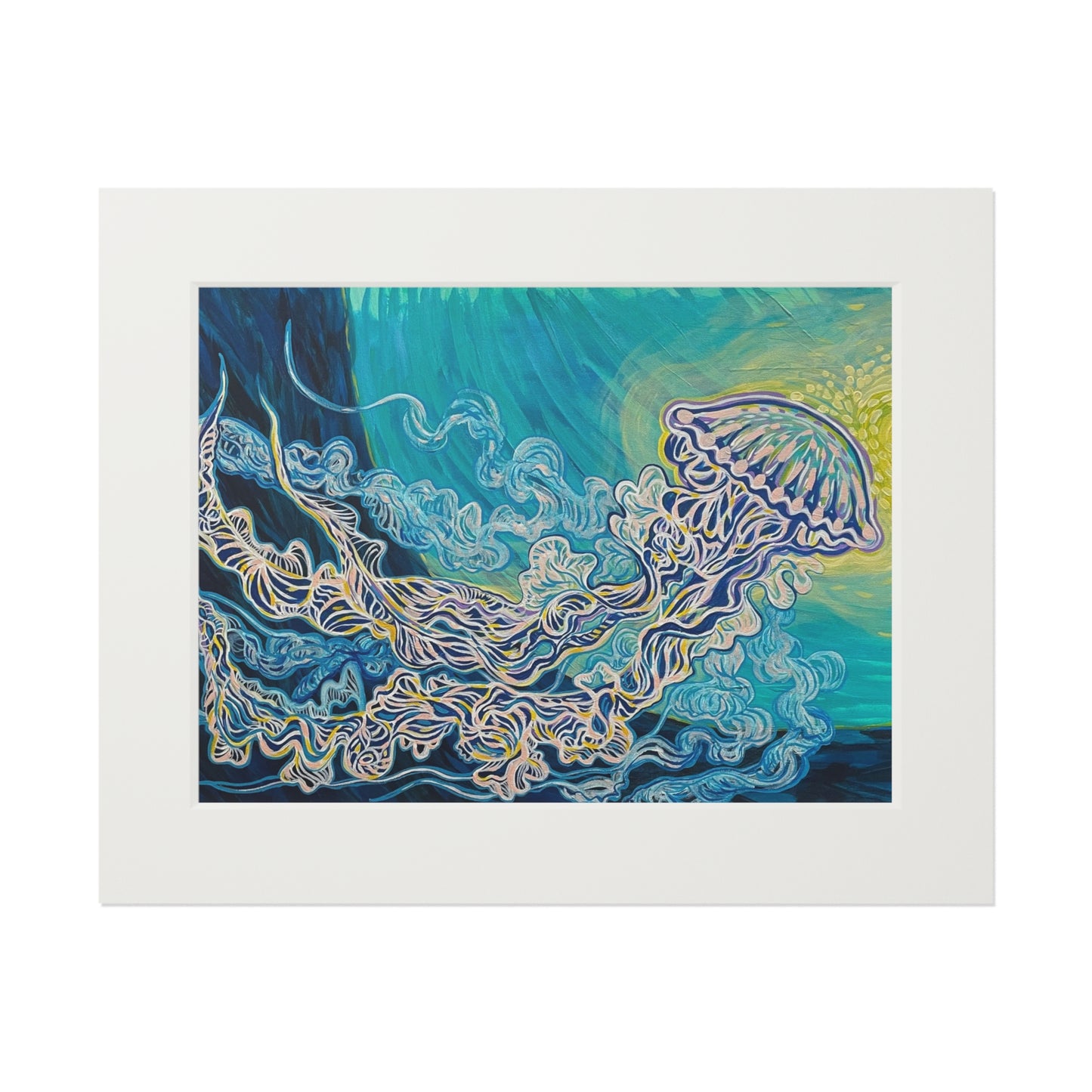 Jellyfish Joy Fine Art Matted Giclée Print