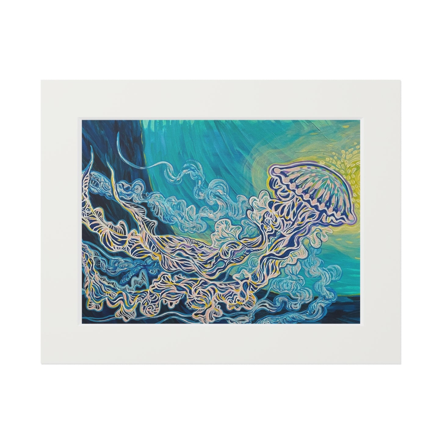 Jellyfish Joy Fine Art Matted Giclée Print