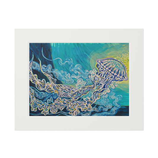 Jellyfish Joy Fine Art Matted Giclée Print