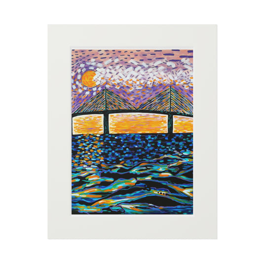 Sunshine Skyway Fine Art Matted Giclée Print