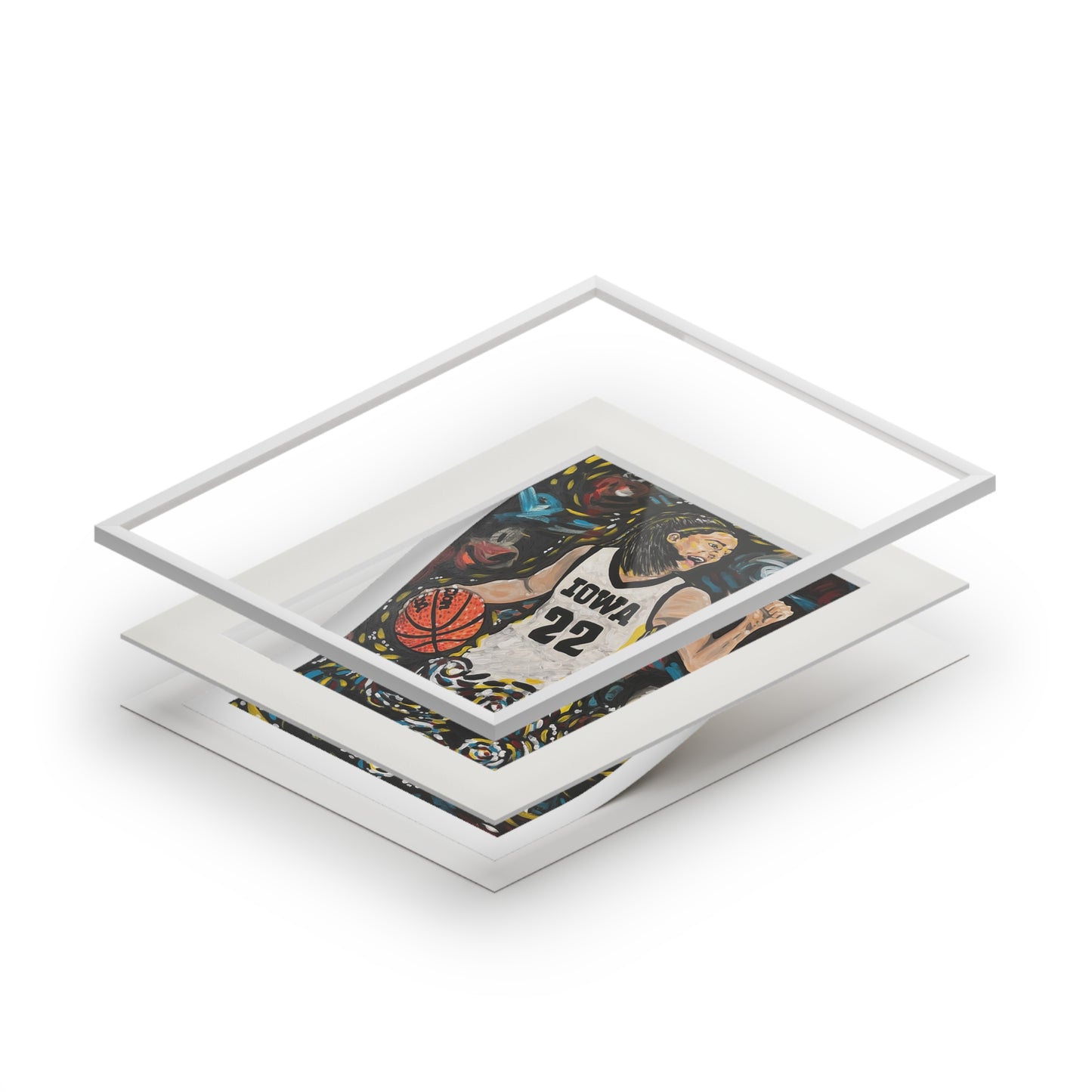 Athlete Series: Caitlin Clark #22 Fine Art Matted Giclée Print